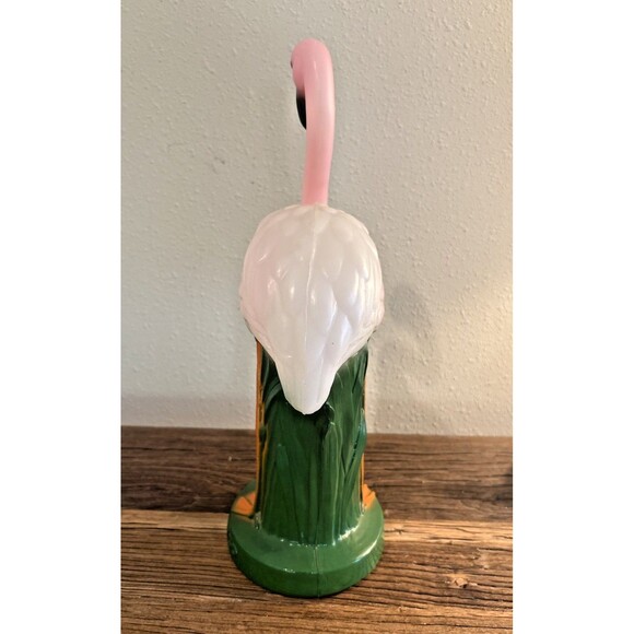 Vintage Pink Flamingo Bird Plastic Blow Mold 15 Inches Light TV Lamp - Picture 8 of 16